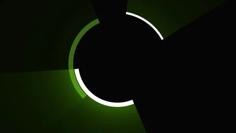 Green white dark black background motion animation. rotating circle Stock Footage 275821739