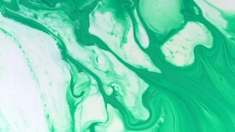 Green white flow galaxy of cosmic paint colors in motion Stock Footage 108017459