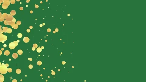 Green, White, Gold White Border Gold on Green Screen Vídeo Stock 338020191