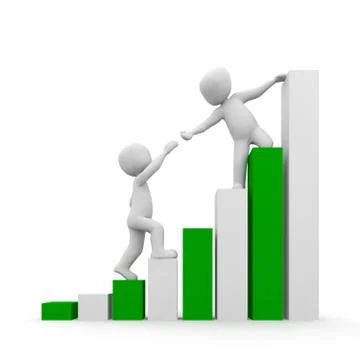 Green white graph Stock Illustration