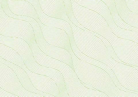 Green white minimal wavy lines abstract geometric background Stock Illustration