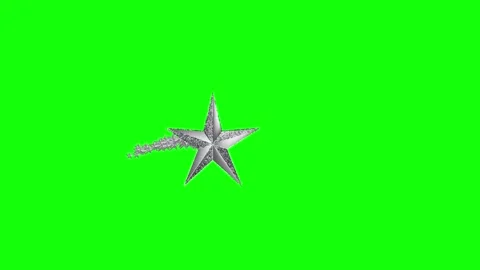 Green, White, Silver Star and Screen on Green Screen Background Horizontal 16:9 Stock-Footage 339444073