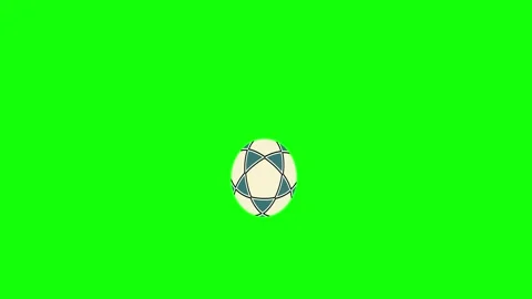 Green White Soccer Ball Horizontal 16:9 Green Screen Vidéo 340459468