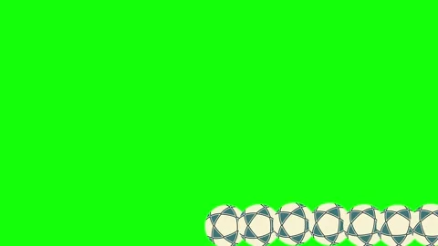 Green White Soccer Ball Horizontal 16:9 Green Screen Stock Footage 340459562