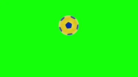 Green White Soccer Ball Horizontal 16:9 Green Screen Vidéo 340460663