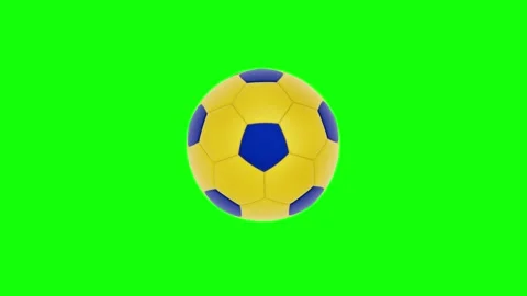 Green White Soccer Ball Horizontal 16:9 Green Screen 스톡 동영상 340460670