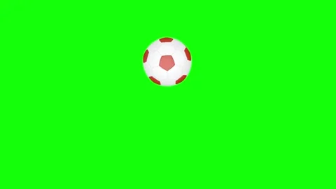 Green White Soccer Ball Horizontal 16:9 Green Screen Vidéo 340460764