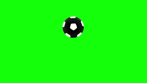 Green White Soccer Ball Horizontal 16:9 Green Screen 스톡 동영상 340460855