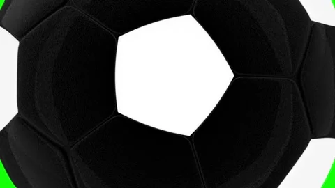Green White Soccer Ball Horizontal 16:9 Green Screen 動画素材 340460868
