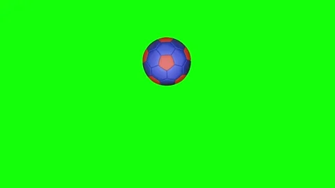 Green White Soccer Ball Horizontal 16:9 Green Screen Vidéo 340460925