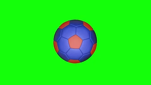 Green White Soccer Ball Horizontal 16:9 Green Screen Video stock 340460946