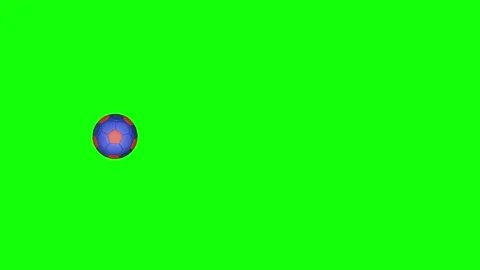 Green White Soccer Ball Horizontal 16:9 Green Screen Vidéo 340460976