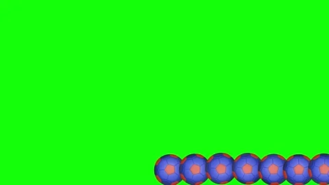 Green White Soccer Ball Horizontal 16:9 Green Screen 스톡 동영상 340460989
