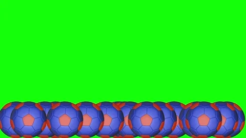 Green White Soccer Ball Horizontal 16:9 Green Screen Vídeos de archivo 340461011