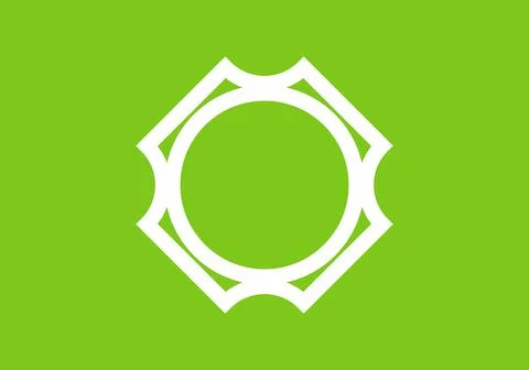 Green white of unique circle shape Stock Illustration