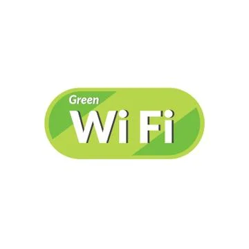 Green WiFi icon is basic vector icon, EPS10 Stock Illustration