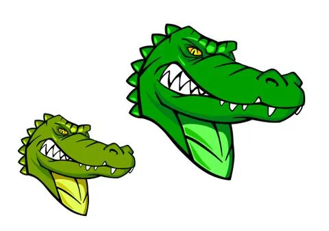 Green wild alligator Stock Illustration