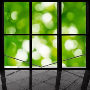 Green window Stock Photos
