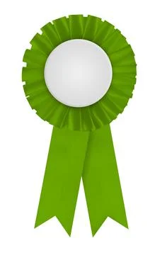 Green winners rosette 스톡 사진