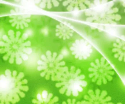 Green winter bokeh background Stock Illustration