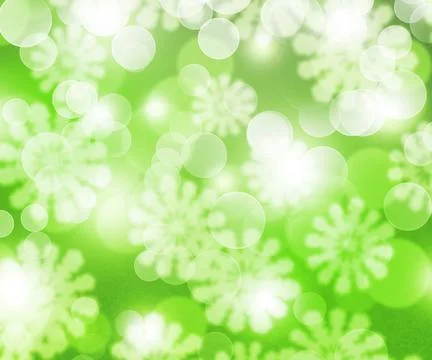 Green winter bokeh background Ilustración de archivo