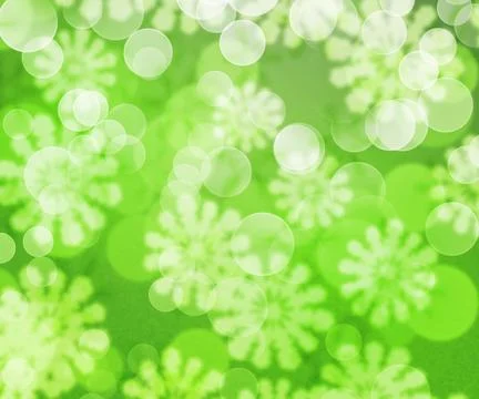 Green winter bokeh background Ilustración de archivo