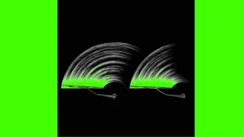 Green wipers moving on a black background Video stock 167556764