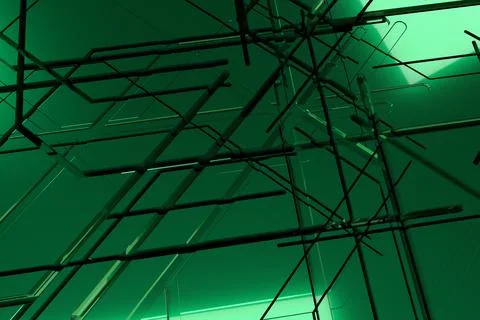Green wire abstract pattern Stock Illustration