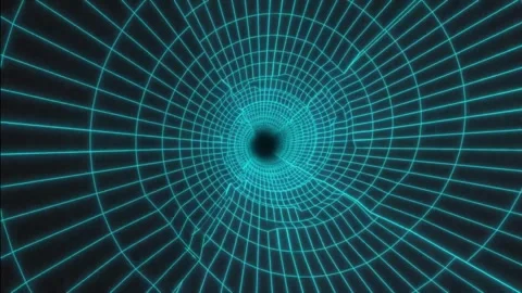 Green wire square shape Tunnel fast motion background Stock-Footage 256659474