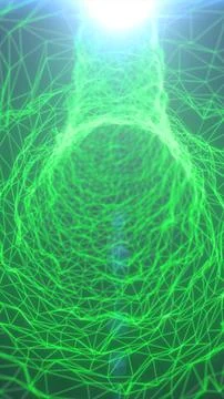 Green wireframe humanoid head with glowing neural mesh, symbolizing AI, dig.. Illustrazione stock