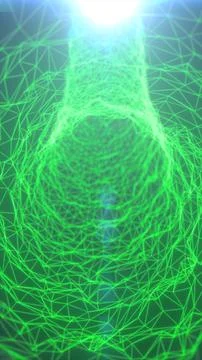 Green wireframe humanoid head with glowing neural mesh, symbolizing AI, dig.. Stock Illustration