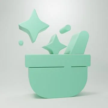 Green Witch cauldron icon isolated on grey background. Happy Halloween part.. Stock Illustration