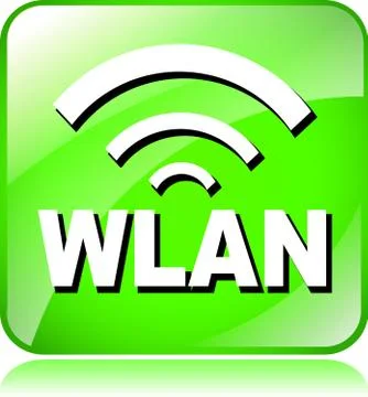 Green wlan icon Stock Illustration