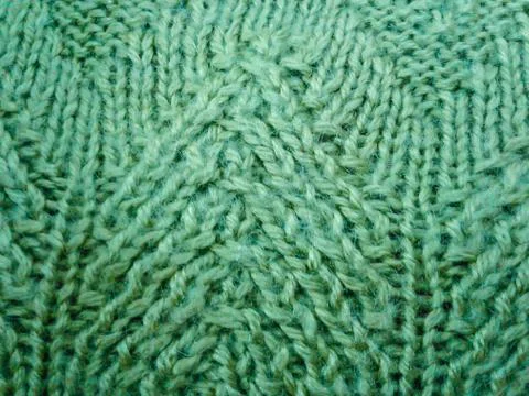 Green wool close-up Stock Photos