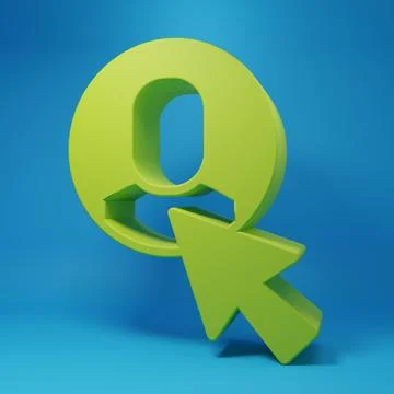 Green Worker icon isolated on blue background. Business avatar symbol user .. Illustrazione stock
