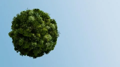 Green world ball covered in trees Stock Illustration