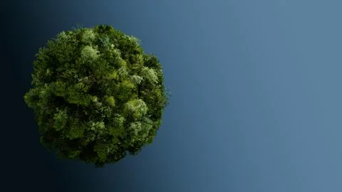 Green world ball covered in trees Stock Illustration