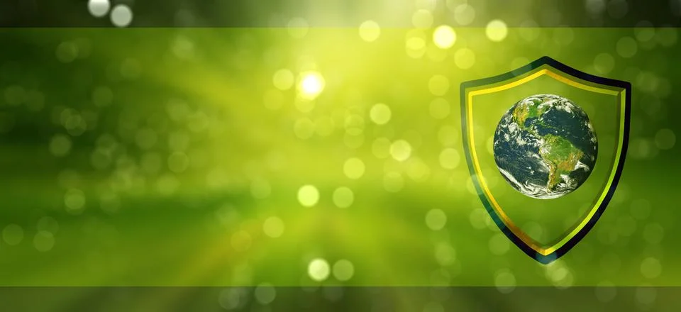 Green world concept background, saving environment, save clean planet. Stock Illustration