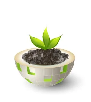 Green world concept idea Stock Illustration