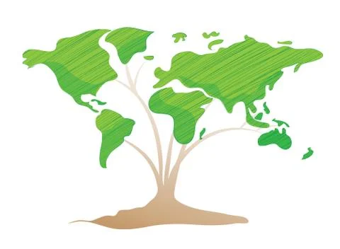 Green world concept Stock Illustration