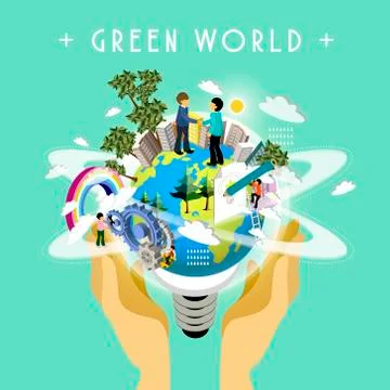 Green world concept Stock Illustration