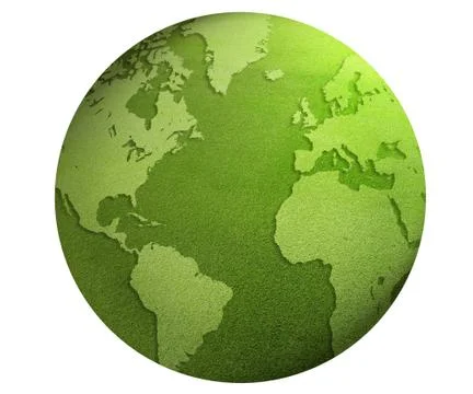 Green world globe Stock Illustration