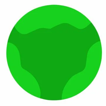 Green world icon, suitable for logo design templates Stock Illustration