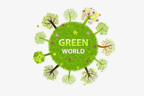 Green world Stock Illustration