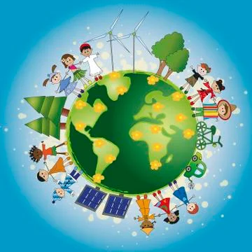 Green world Stock Illustration