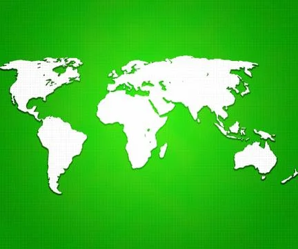 Green world map background Stock Illustration