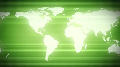 Green world map earth continents Video stock 90880040