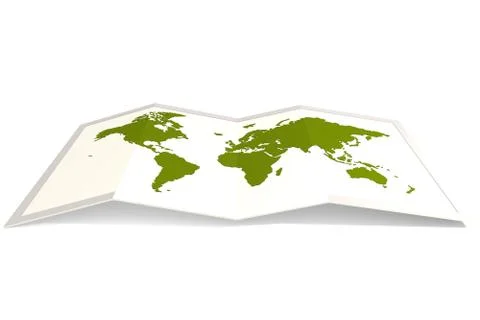 Green world map Stockillustratie