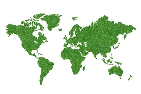 Green world map Stock Illustration