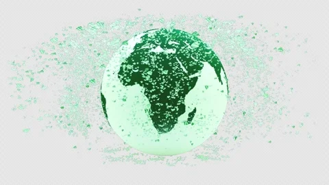 Green World Particles 01-alpha Stock Footage 263023942